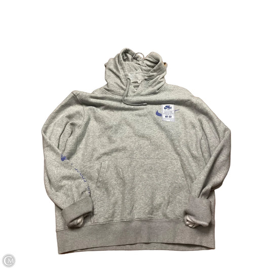 Athletic Sweatshirt Hoodie By Nike In Grey, Size: Xl