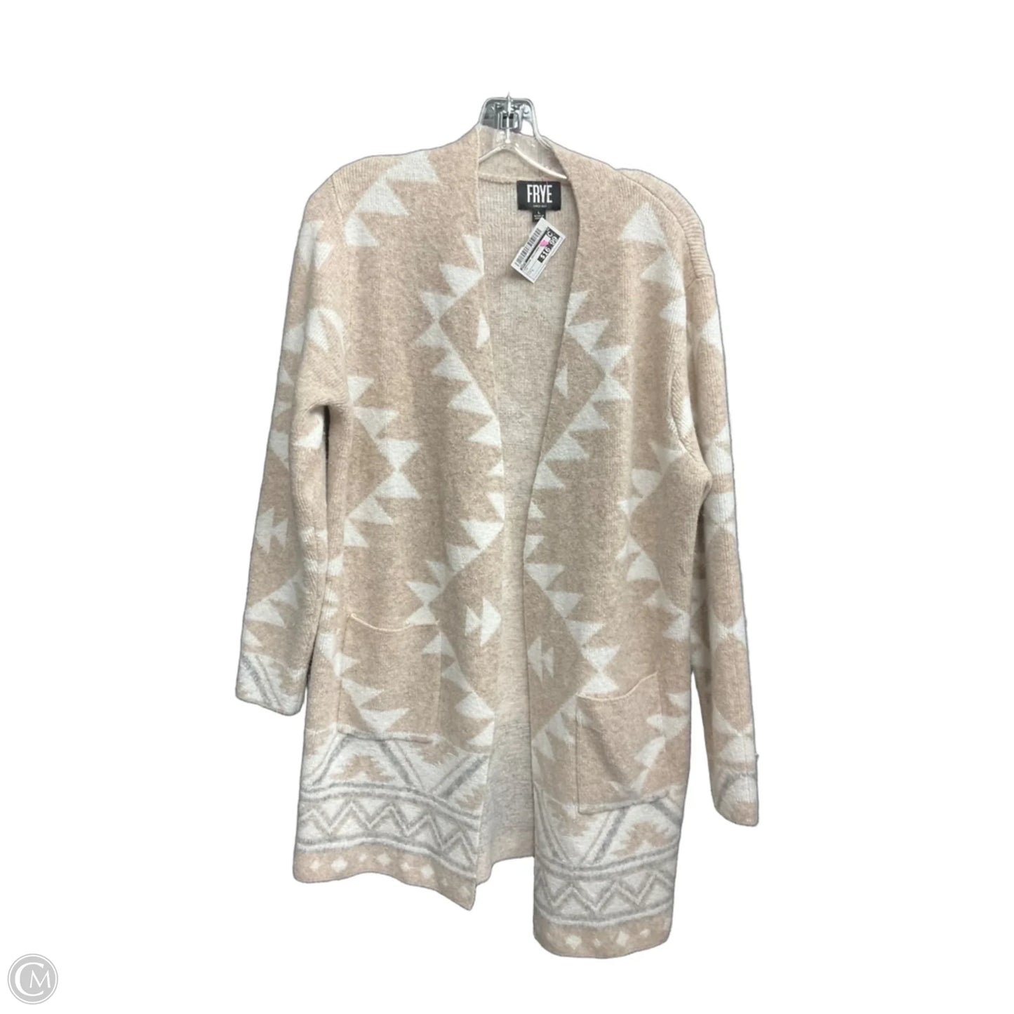 Cardigan Designer By Frye In Tan, Size: L