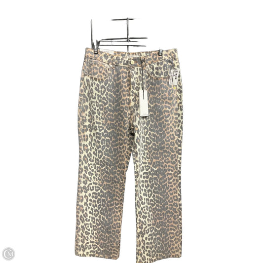 Jeans Straight By Oat In Animal Print, Size: 8