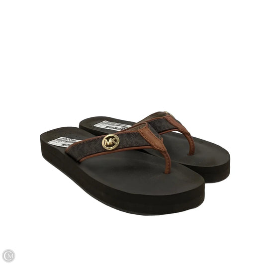 Sandals Designer By Michael Kors In Brown, Size: 7