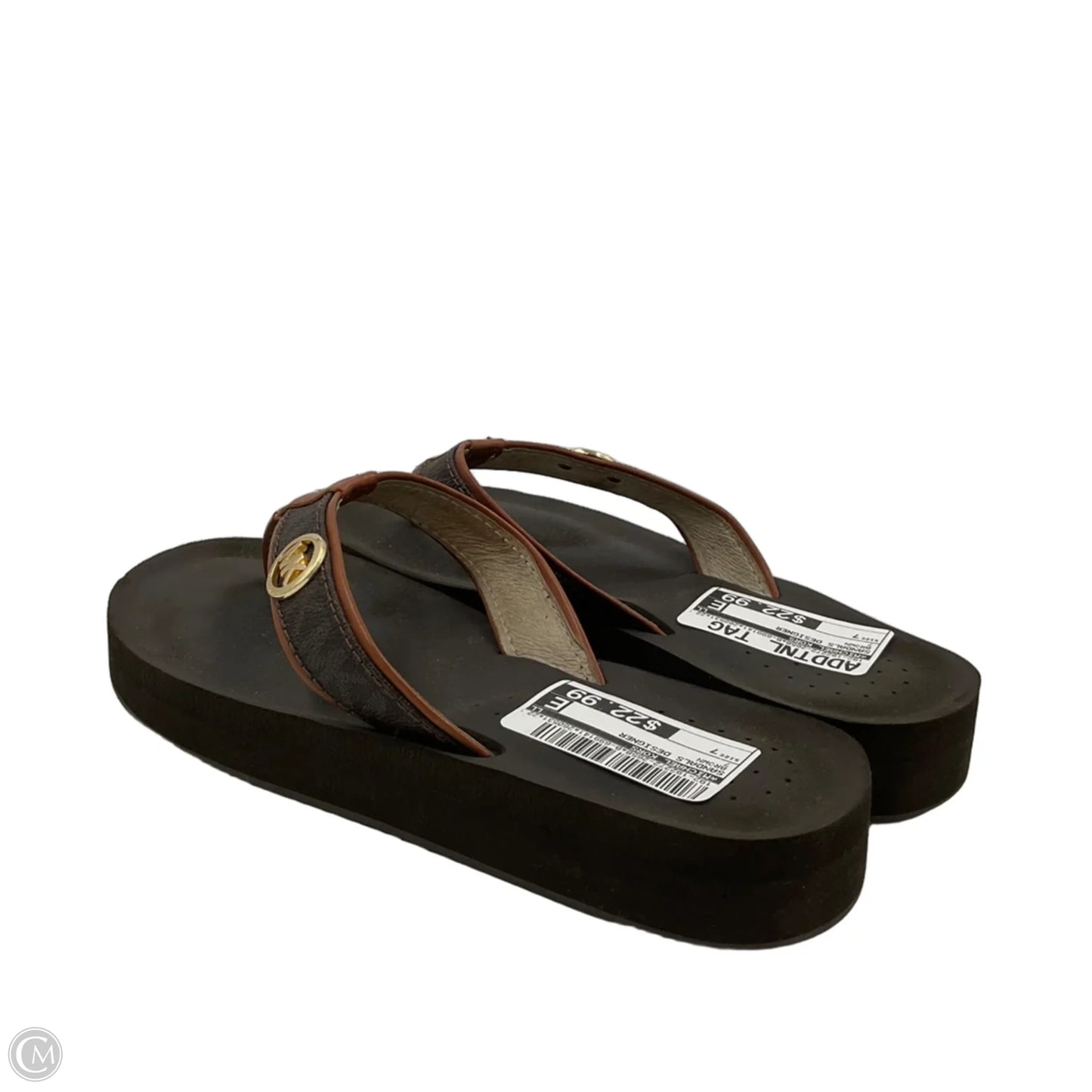 Sandals Designer By Michael Kors In Brown, Size: 7