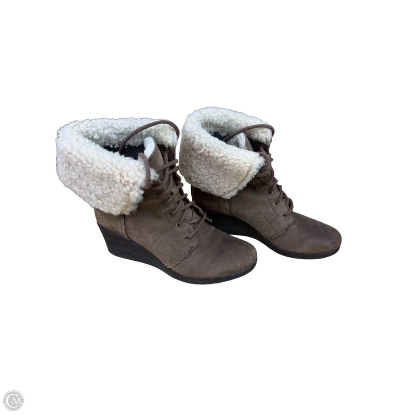 Boots Designer By Ugg In Brown, Size: 9