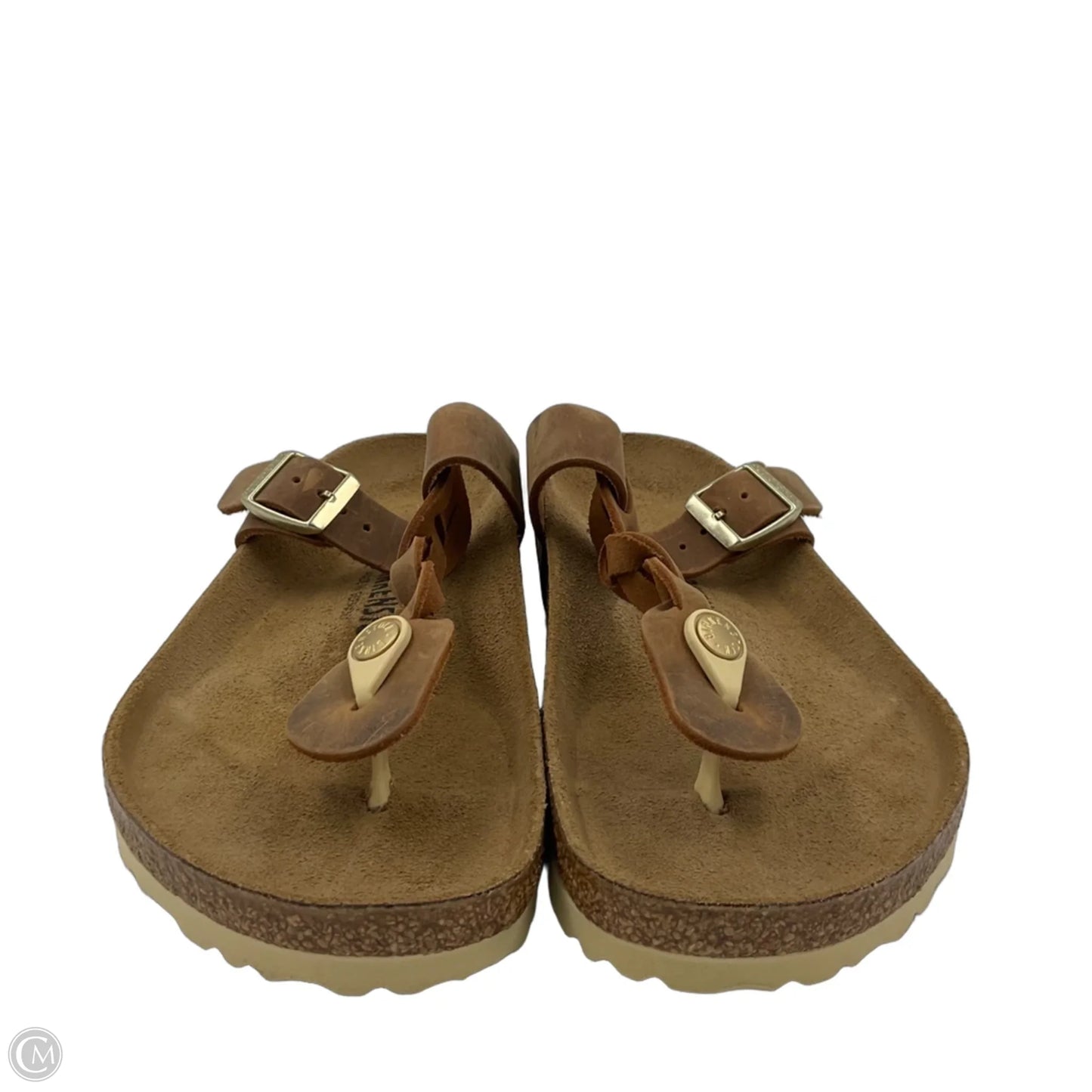 Sandals Flats By Birkenstock In Tan, Size: 7.5