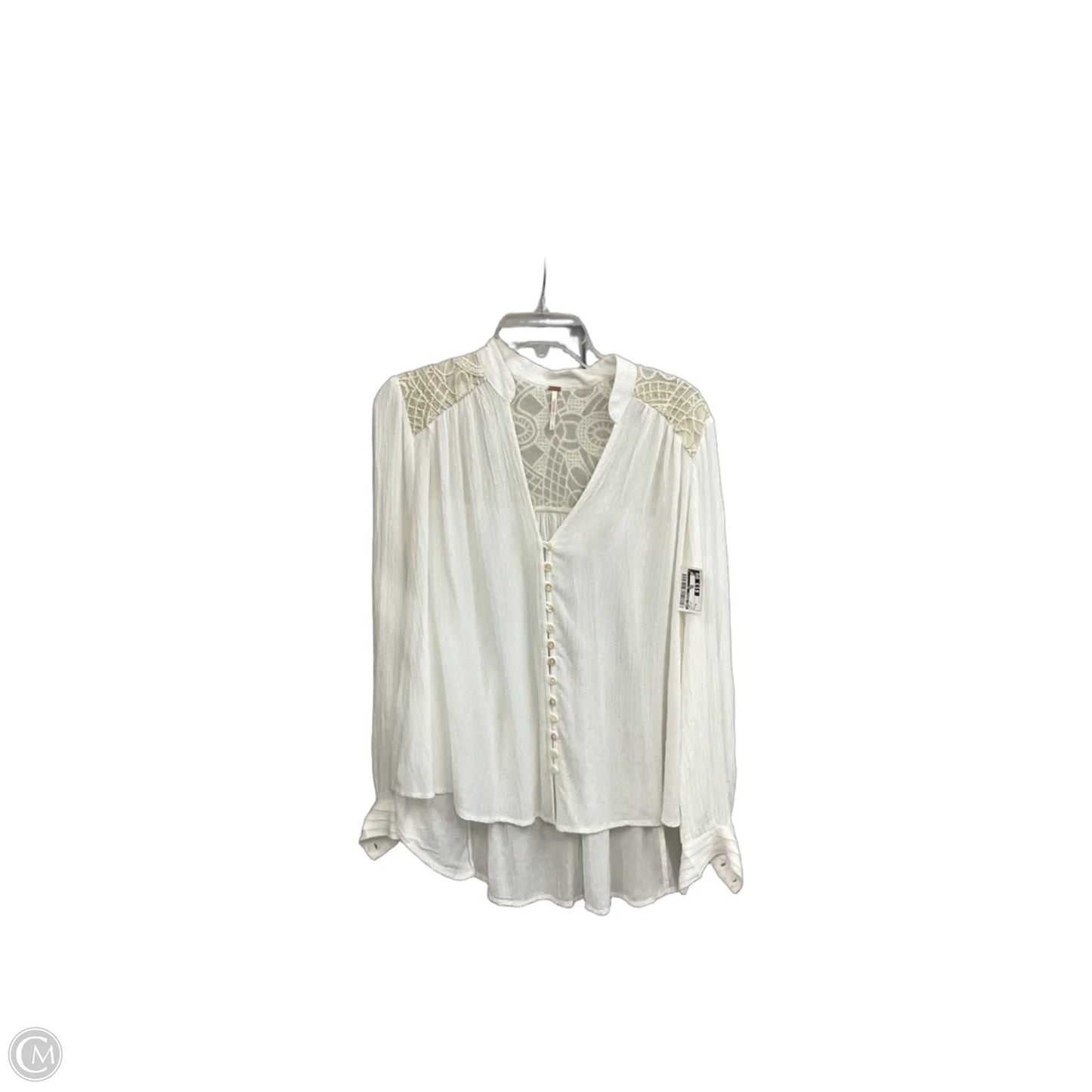 Top Long Sleeve By Free People In White, Size: S