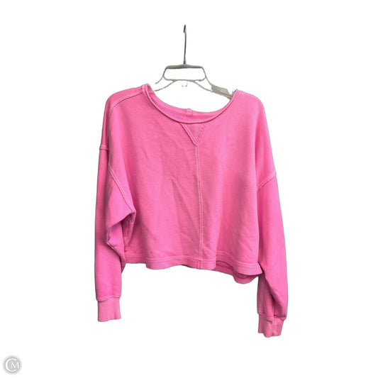 Top Long Sleeve By Aerie In Pink, Size: L