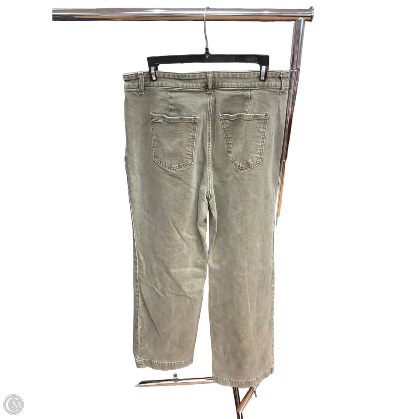 Jeans Wide Leg By Michael By Michael Kors In Green Denim, Size: 12