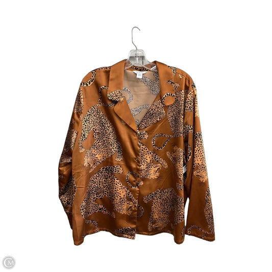 Top Long Sleeve By Sofia In Animal Print, Size: 2x