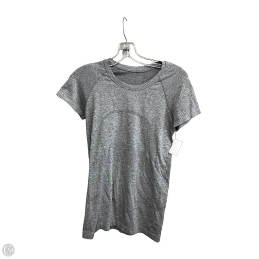 Top Short Sleeve By Lululemon In Grey, Size: 6