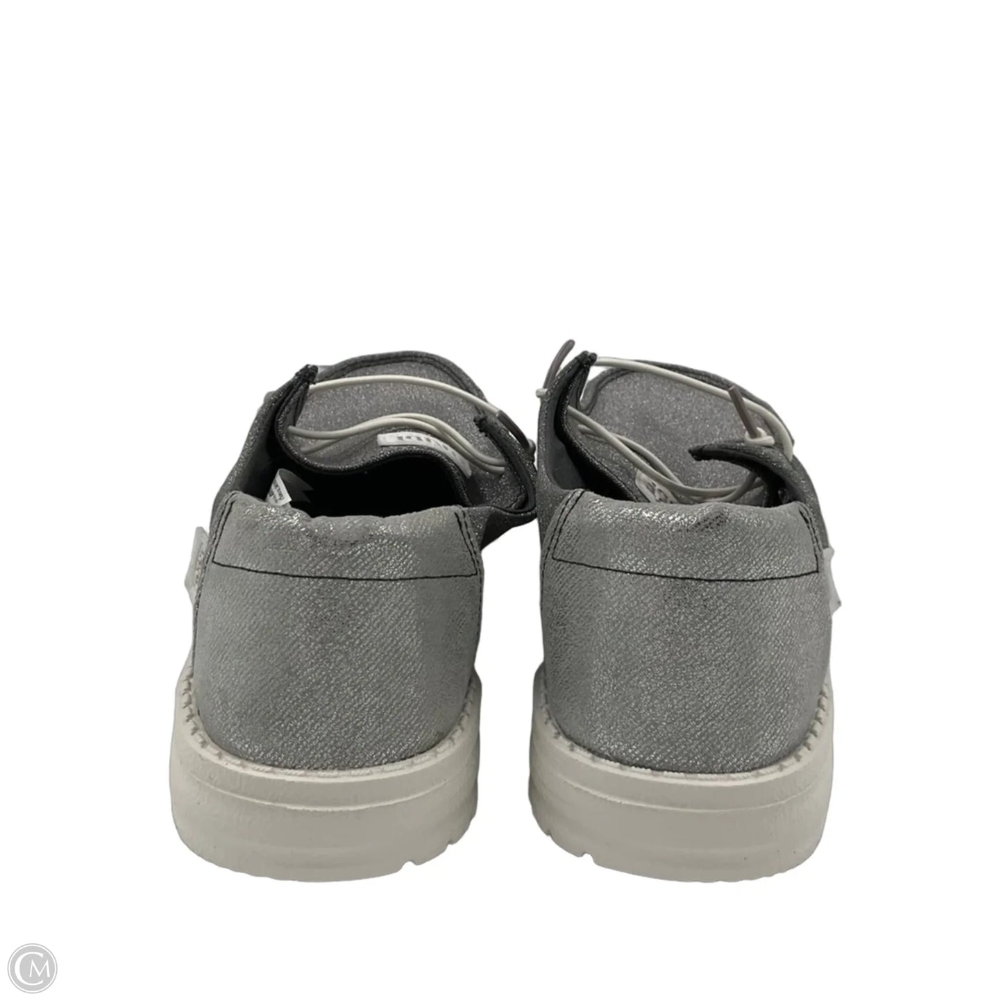 Shoes Flats By Hey Dude In Grey, Size: 10