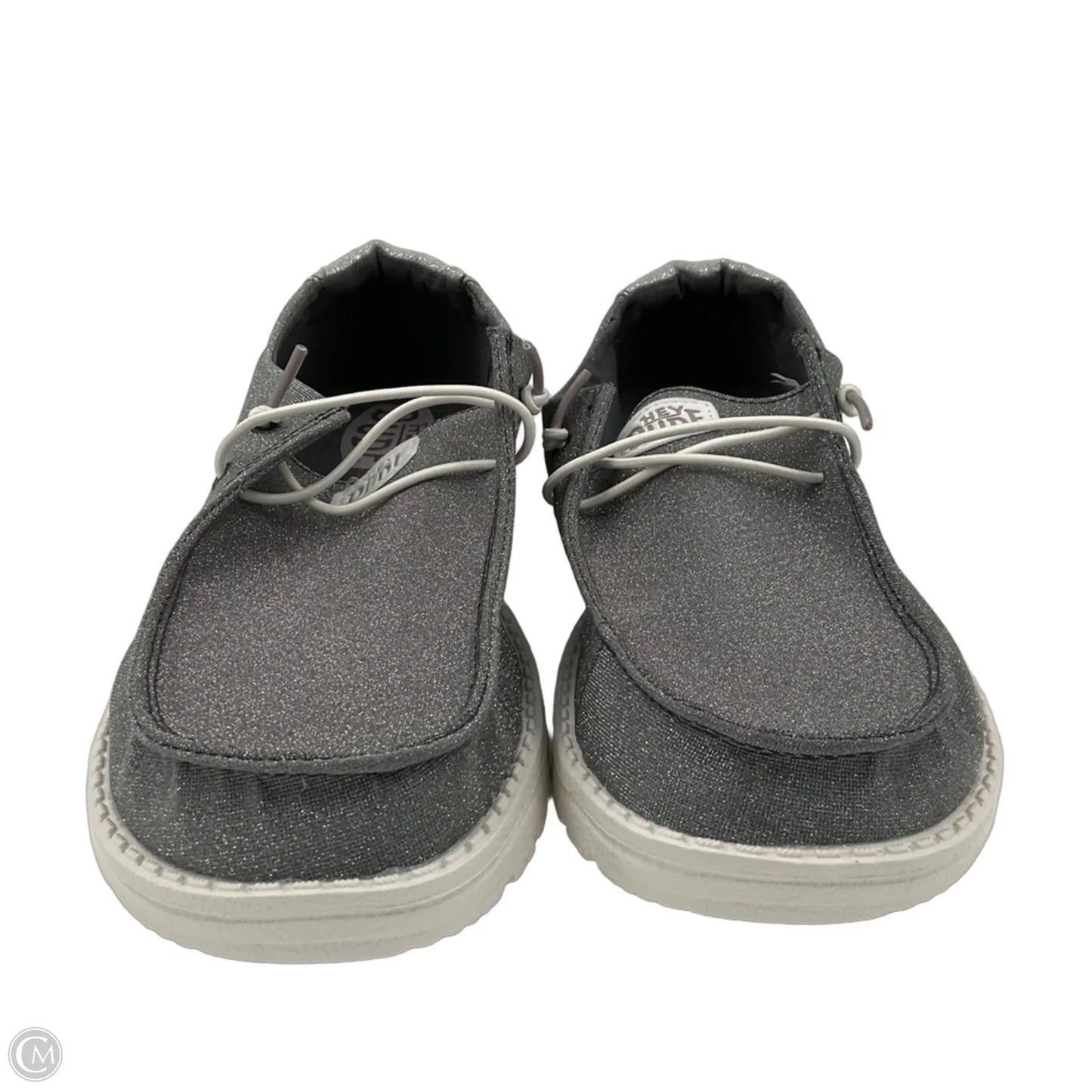 Shoes Flats By Hey Dude In Grey, Size: 10