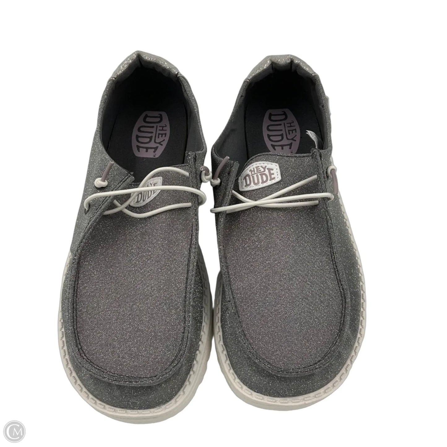 Shoes Flats By Hey Dude In Grey, Size: 10