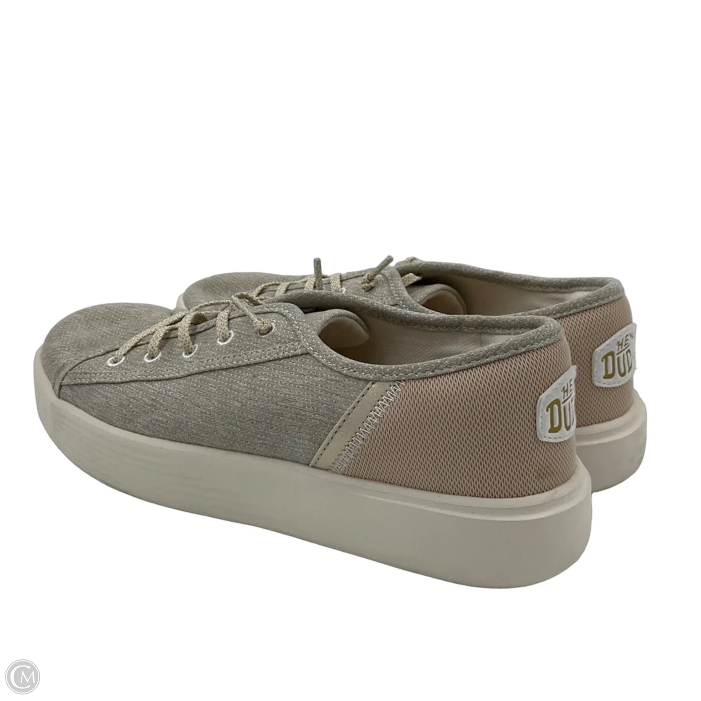 Shoes Sneakers By Hey Dude In Tan, Size: 10