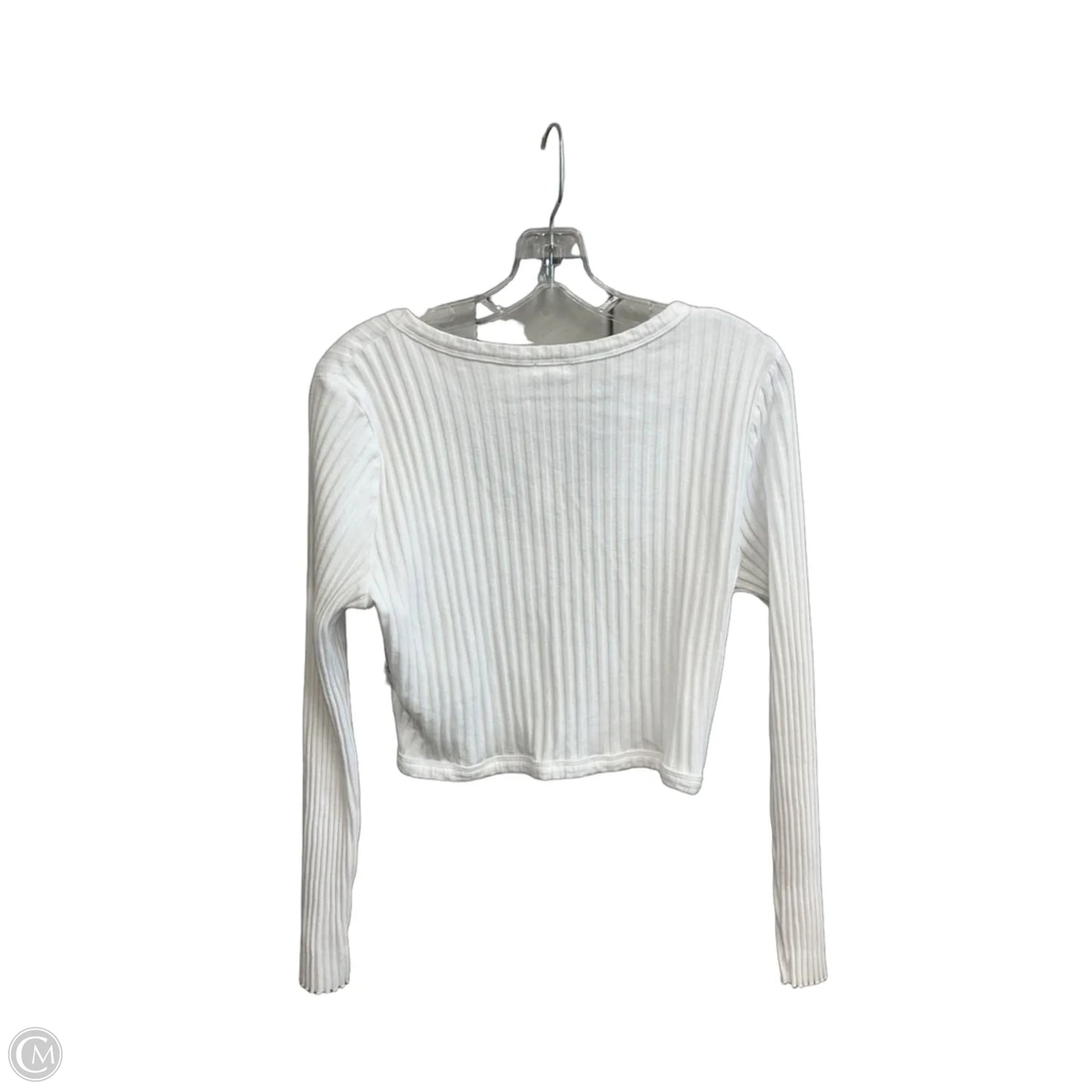 Top Long Sleeve Basic By Aerie In White, Size: L
