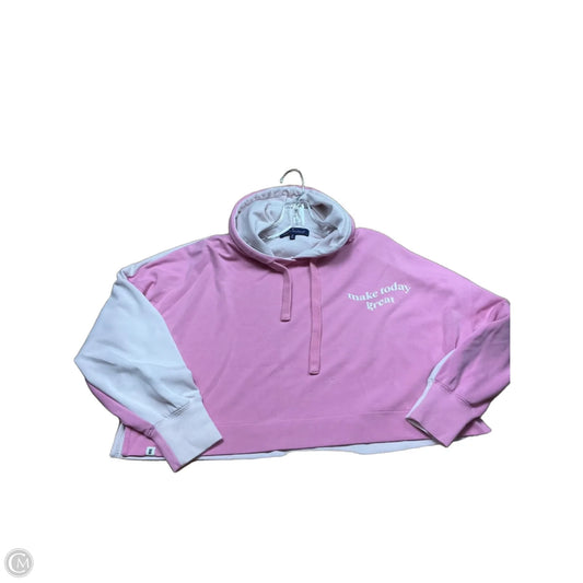 Sweatshirt Hoodie By Simply Southern In Pink, Size: M