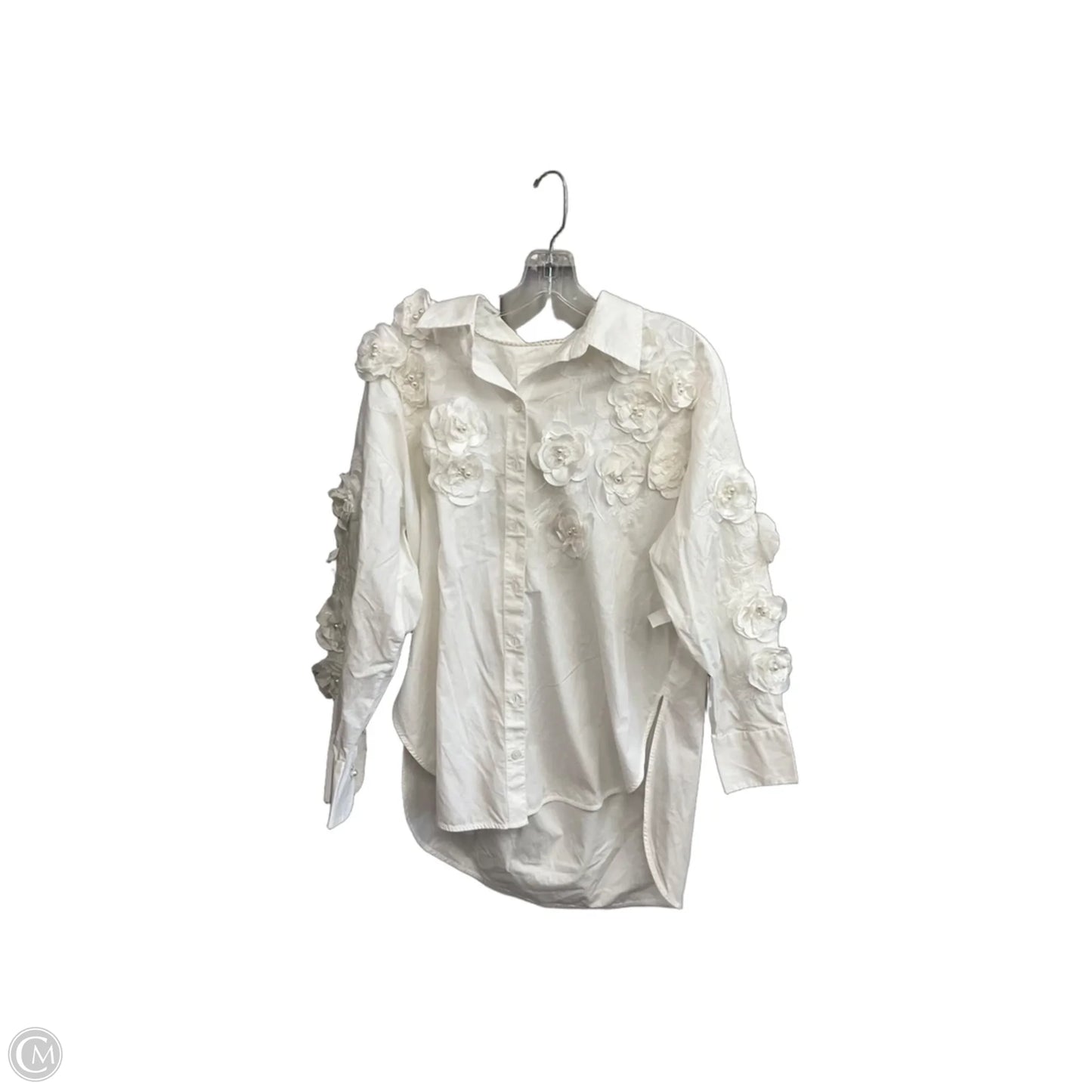 Top Long Sleeve Basic By Maeve In White, Size: S