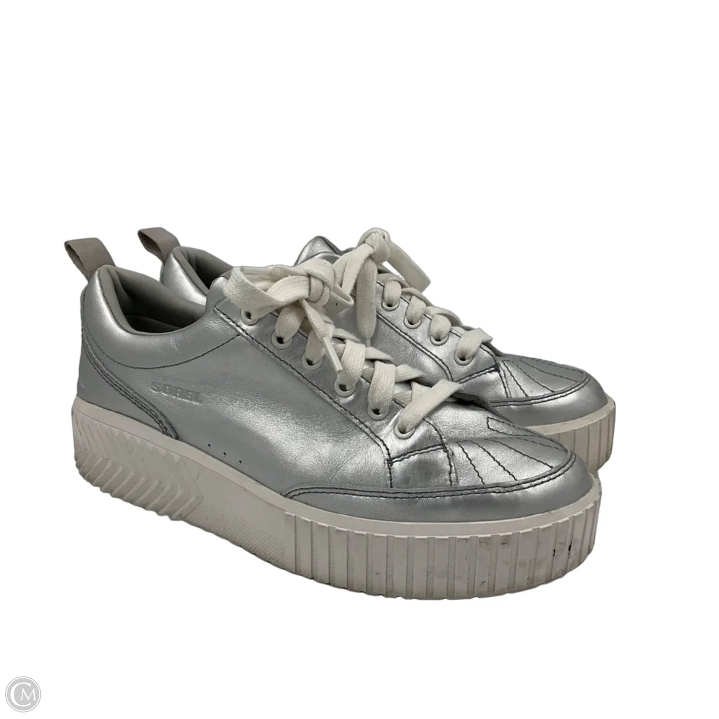 Shoes Sneakers By Sorel In Silver, Size: 11