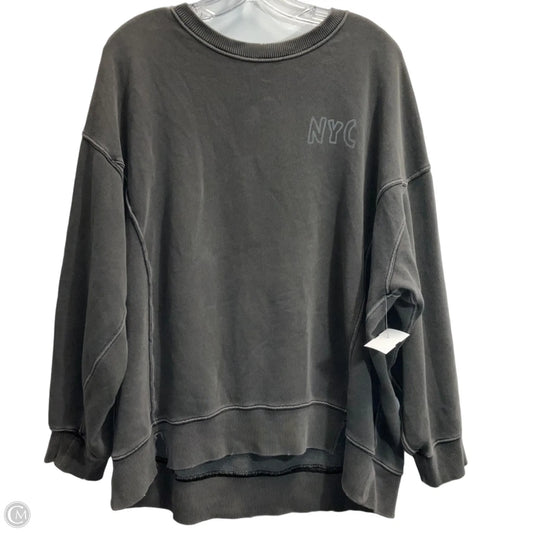 Sweatshirt Crewneck By Aerie In Grey, Size: M