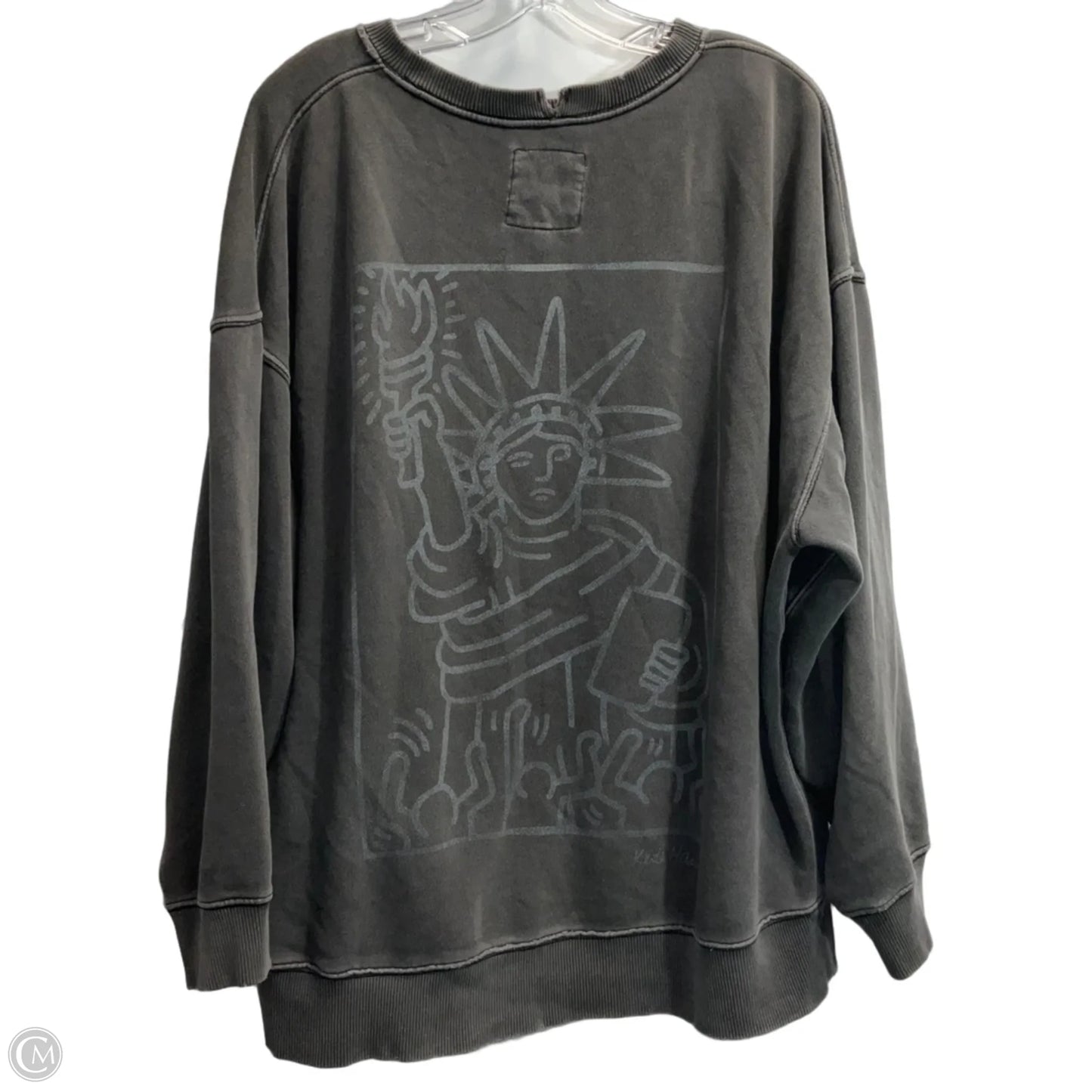 Sweatshirt Crewneck By Aerie In Grey, Size: M