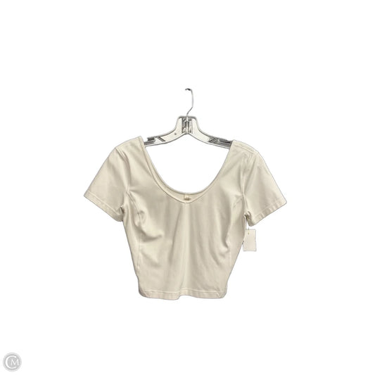 Athletic Top Short Sleeve By Lululemon In White, Size: 6