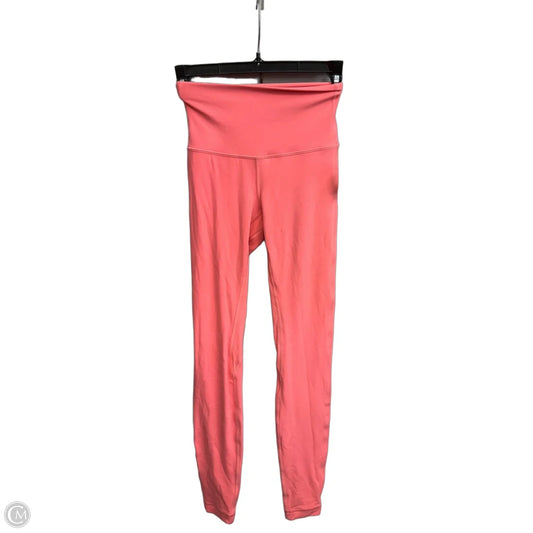 Athletic Leggings By Lululemon In Coral, Size: 2