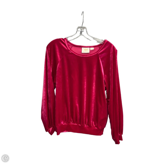 Top Long Sleeve By Maeve In Pink, Size: Xs