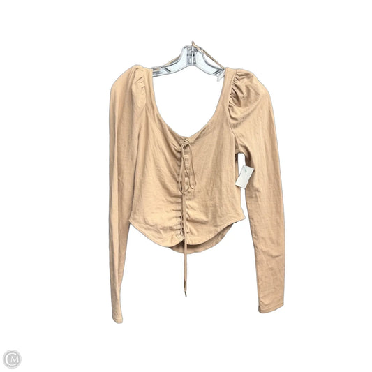 Top Long Sleeve By Free People In Tan, Size: S
