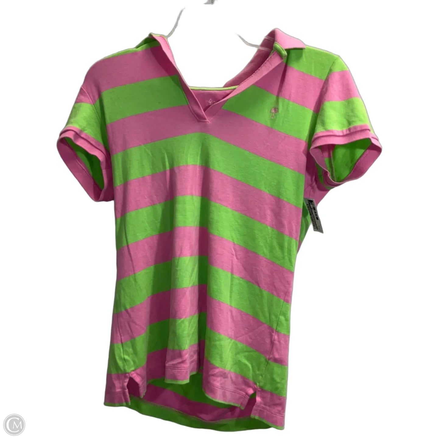 Top Short Sleeve Designer By Lilly Pulitzer In Pink, Size: M