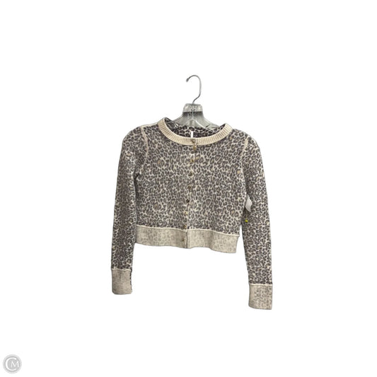 Sweater Cardigan By Free People In Animal Print, Size: Xs