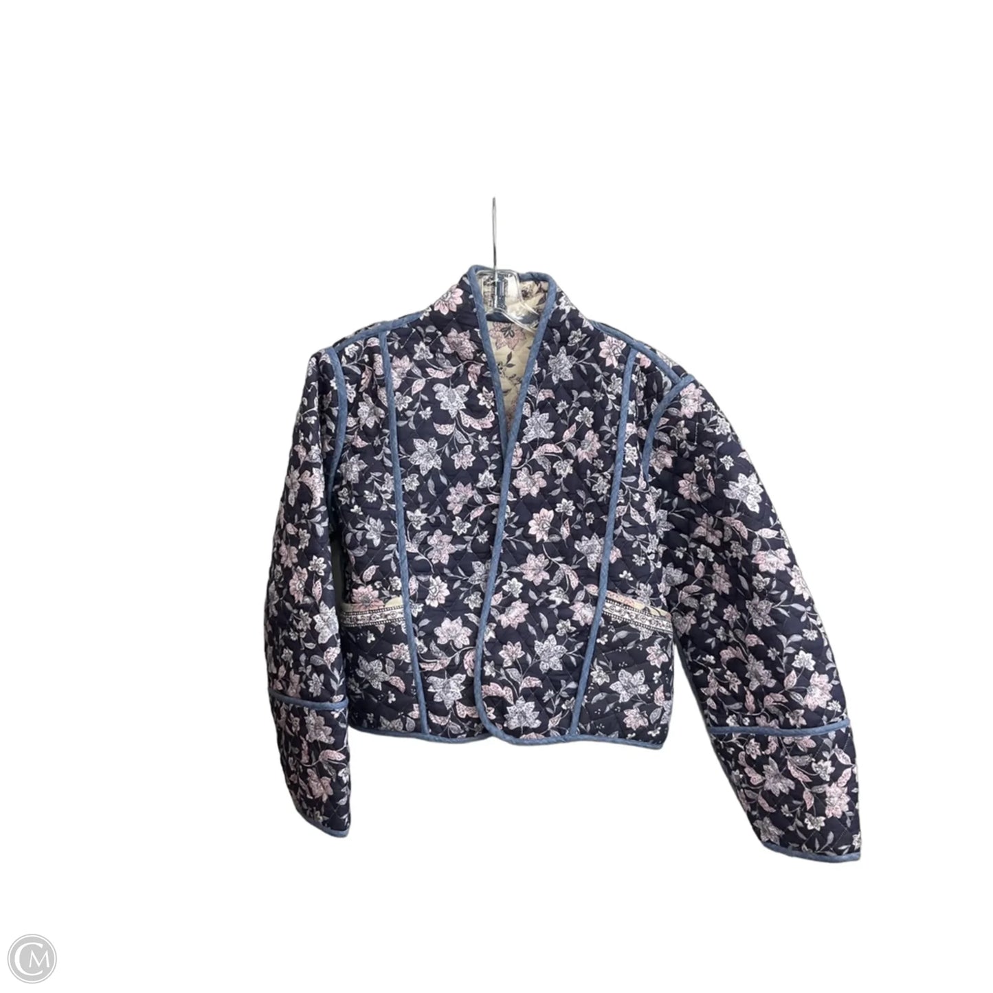 Jacket Puffer & Quilted By Mango In Blue, Size: L