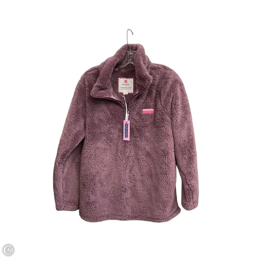 Jacket Faux Fur & Sherpa By Simply Southern In Purple, Size: S