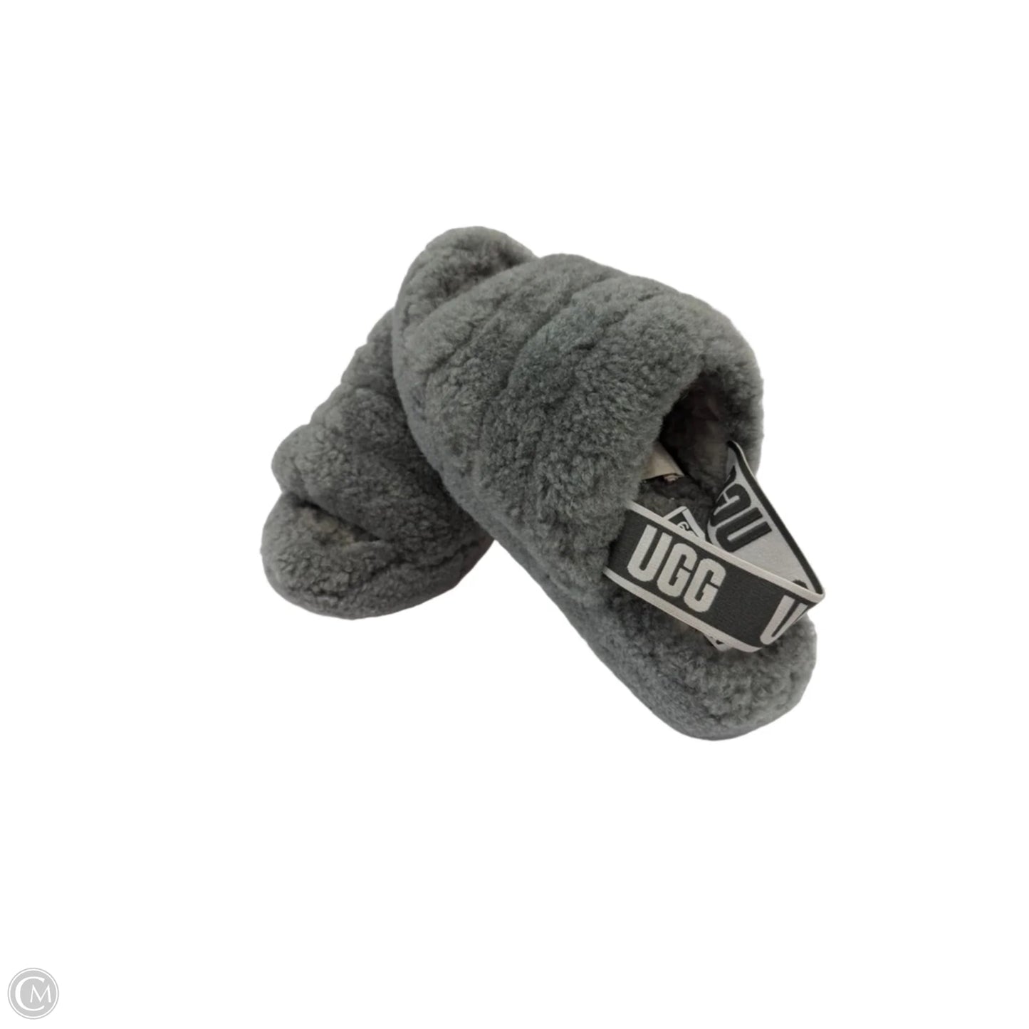 Slippers Designer By Ugg In Grey, Size: 7