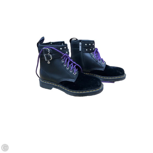 Boots Designer By Dr Martens In Black & Purple, Size: 8