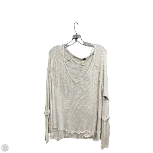 Top Long Sleeve Basic By Free People In Cream, Size: L