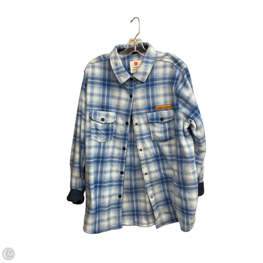 Jacket Fleece By Simply Southern In Blue, Size: Xl