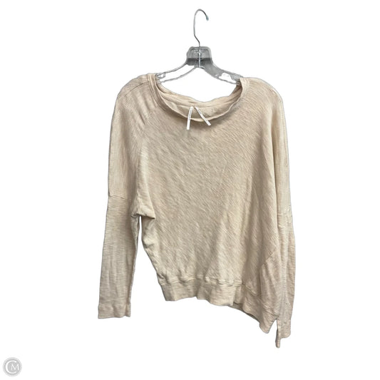 Top Long Sleeve By Anthropologie In Beige, Size: S