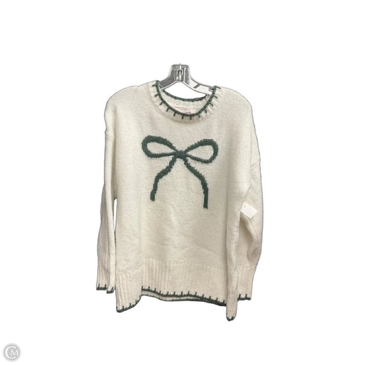 Sweater By Clothes Mentor In White, Size: M