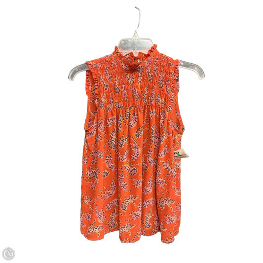 Top Sleeveless By Maeve In Orange, Size: 0