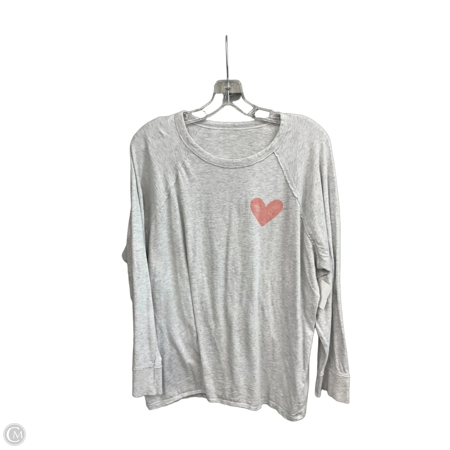 Top Long Sleeve By Aerie In Grey, Size: L