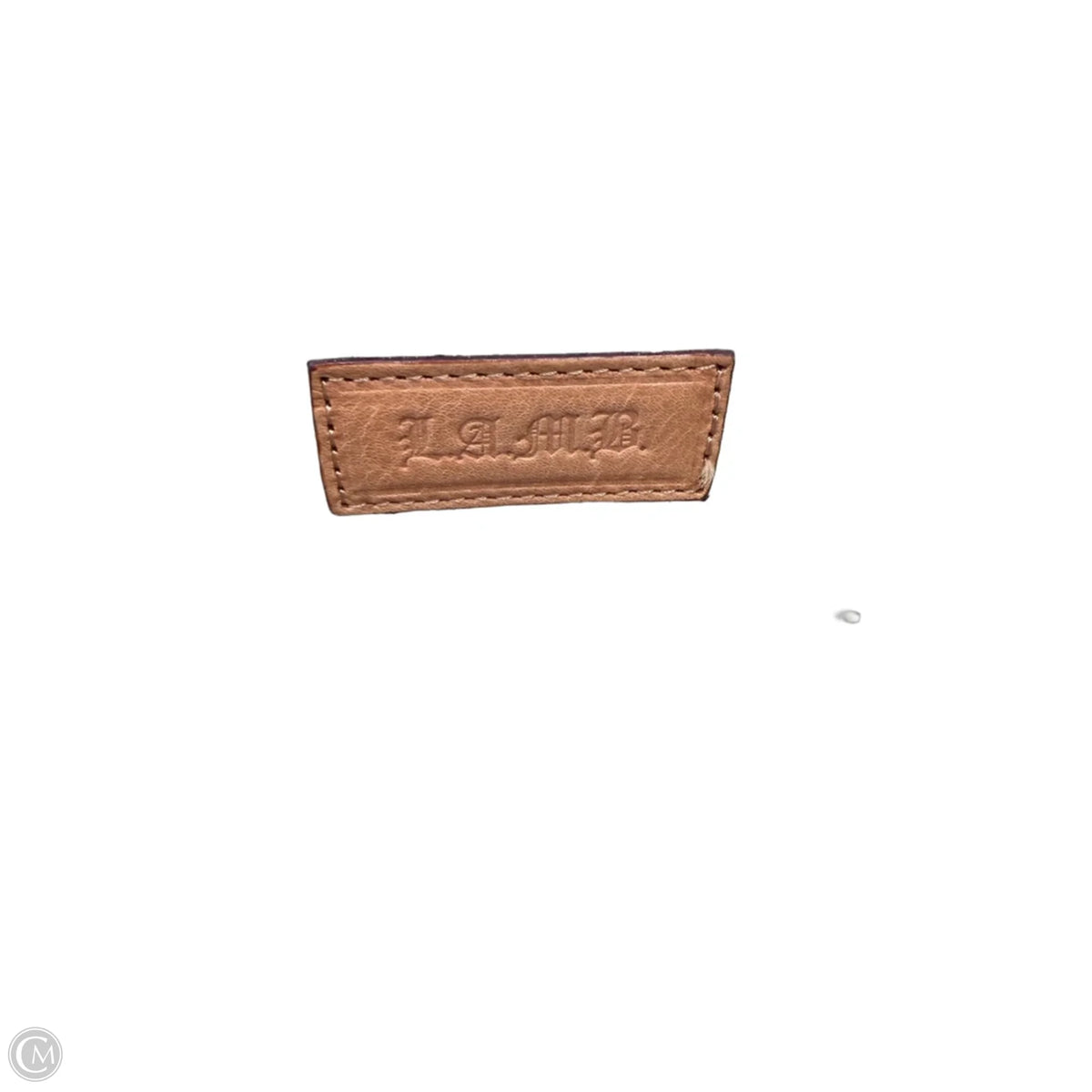 Handbag Leather By Lamb, Size: Large