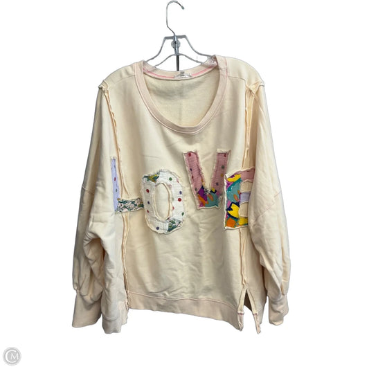 Sweatshirt Crewneck By Easel In Yellow, Size: 1x
