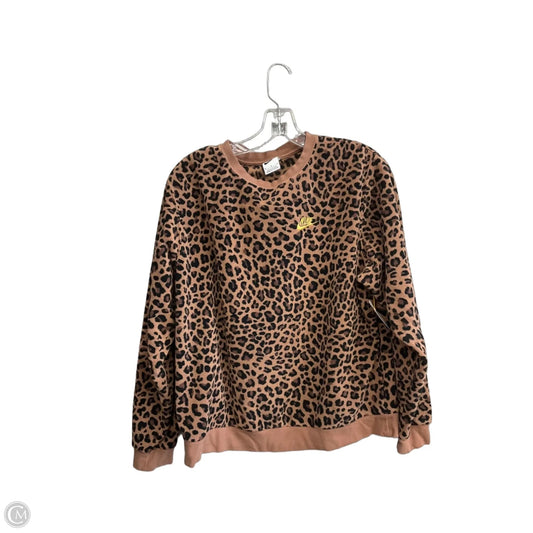 Sweater By Nike In Animal Print, Size: M