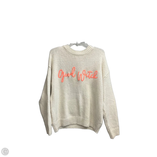 Sweater By Pink Lily In Cream, Size: Xl