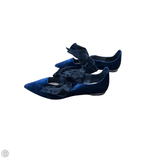Shoes Flats By Zara Women In Blue, Size: 6.5