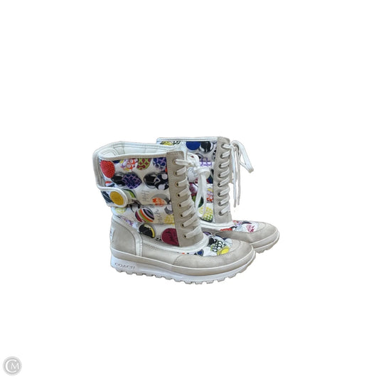 Boots Designer By Coach In Multi-colored, Size: 8