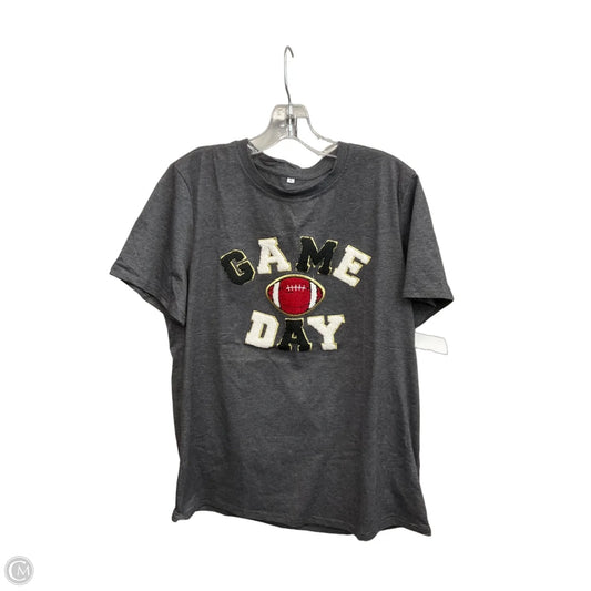 Top Short Sleeve By Clothes Mentor In Grey, Size: L