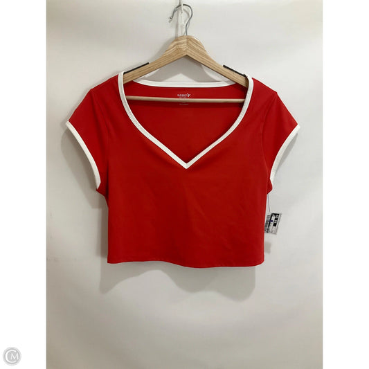 Athletic Top Short Sleeve By Old Navy In Red, Size: L