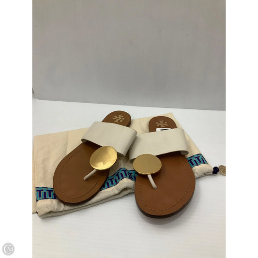 Sandals Designer By Tory Burch In Cream, Size: 8