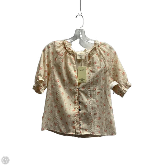 Top Short Sleeve By Cmc In Cream, Size: S