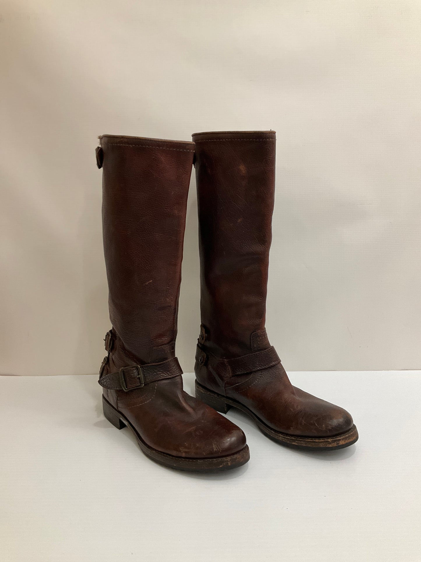 Boots Designer By Frye In Brown, Size: 8.5