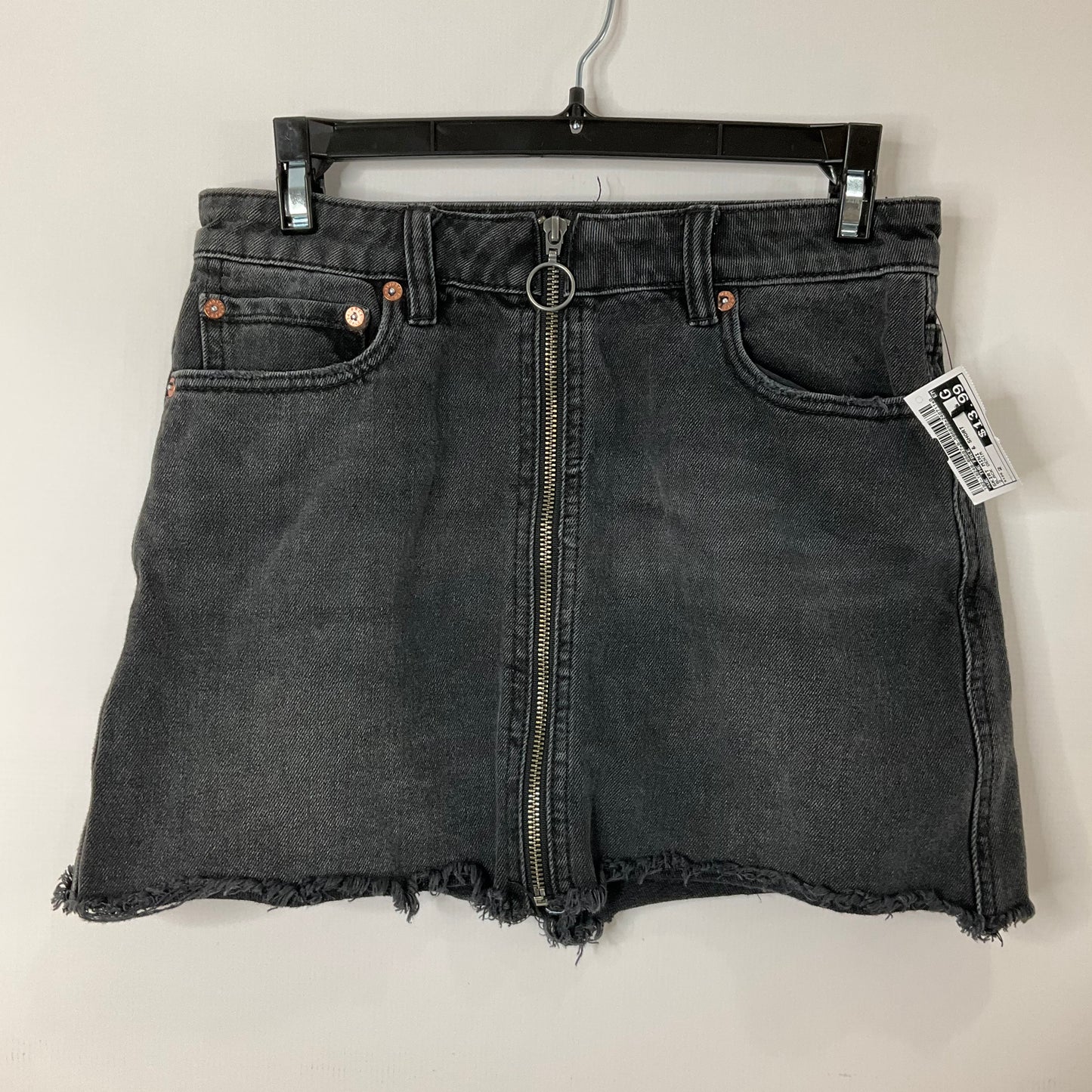 Black Denim Skirt Mini & Short We The Free, Size 2